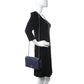 Chanel Metallic Sheepskin Chevron Quilted Medium   Mademoiselle Flap Navy