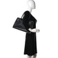 Calfskin Cerf Executive Shopper Tote Black