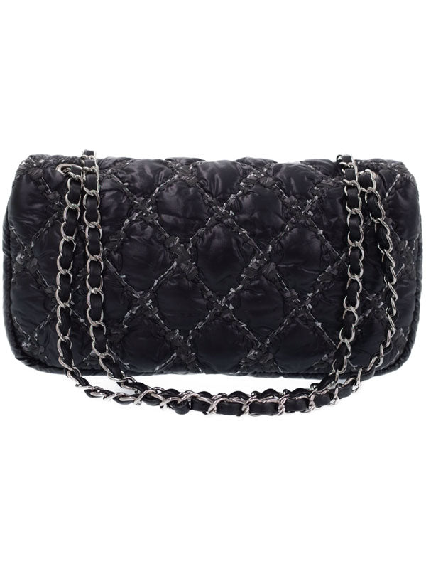 Chanel Paris Visance Chain Shoulder Bag Black Blue