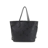 Louis Vuitton Monogram Emplant Neverfull MM Tote Bag Leather Noir Black