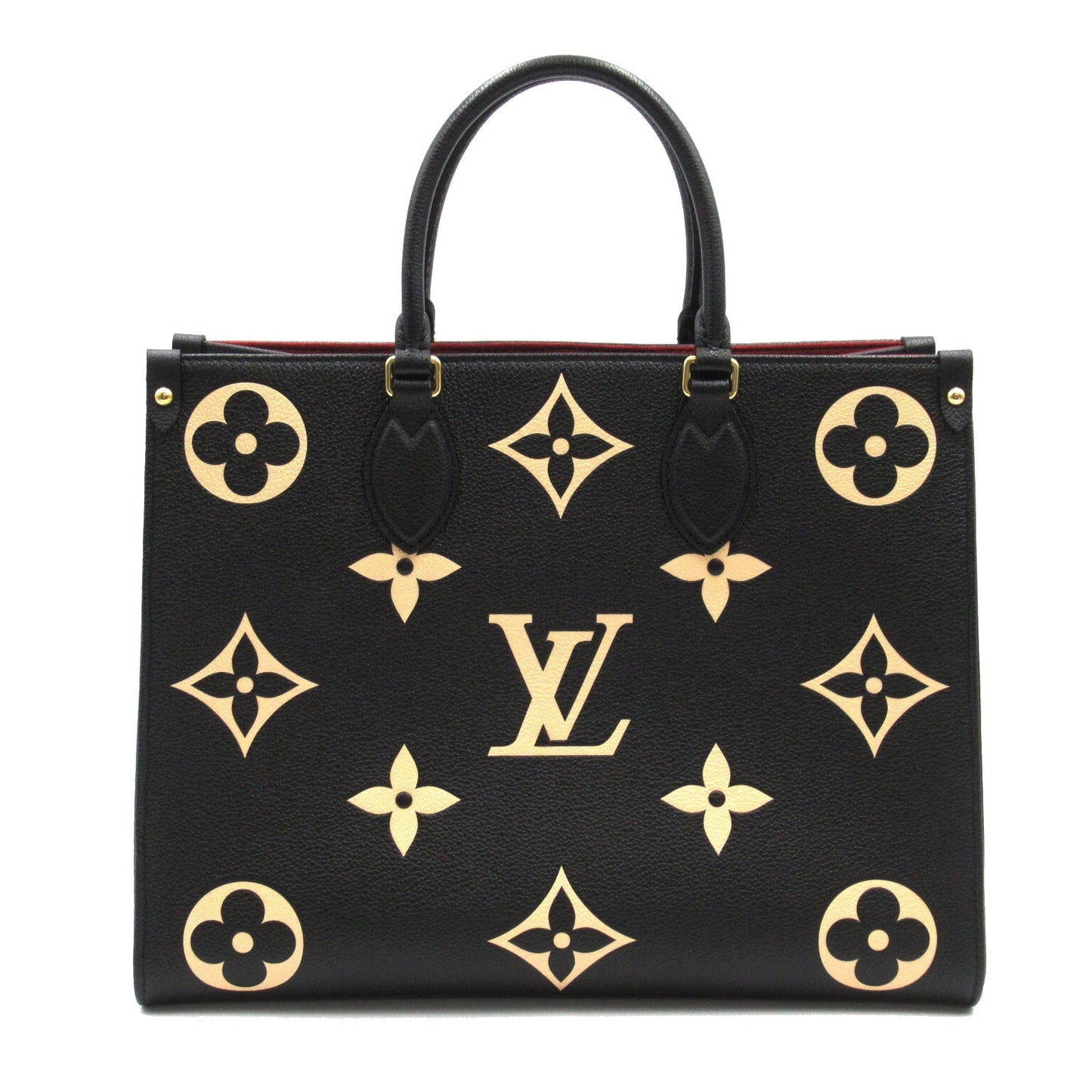 Louis Vuitton On The Go MM Tote Bag Leather Monogram