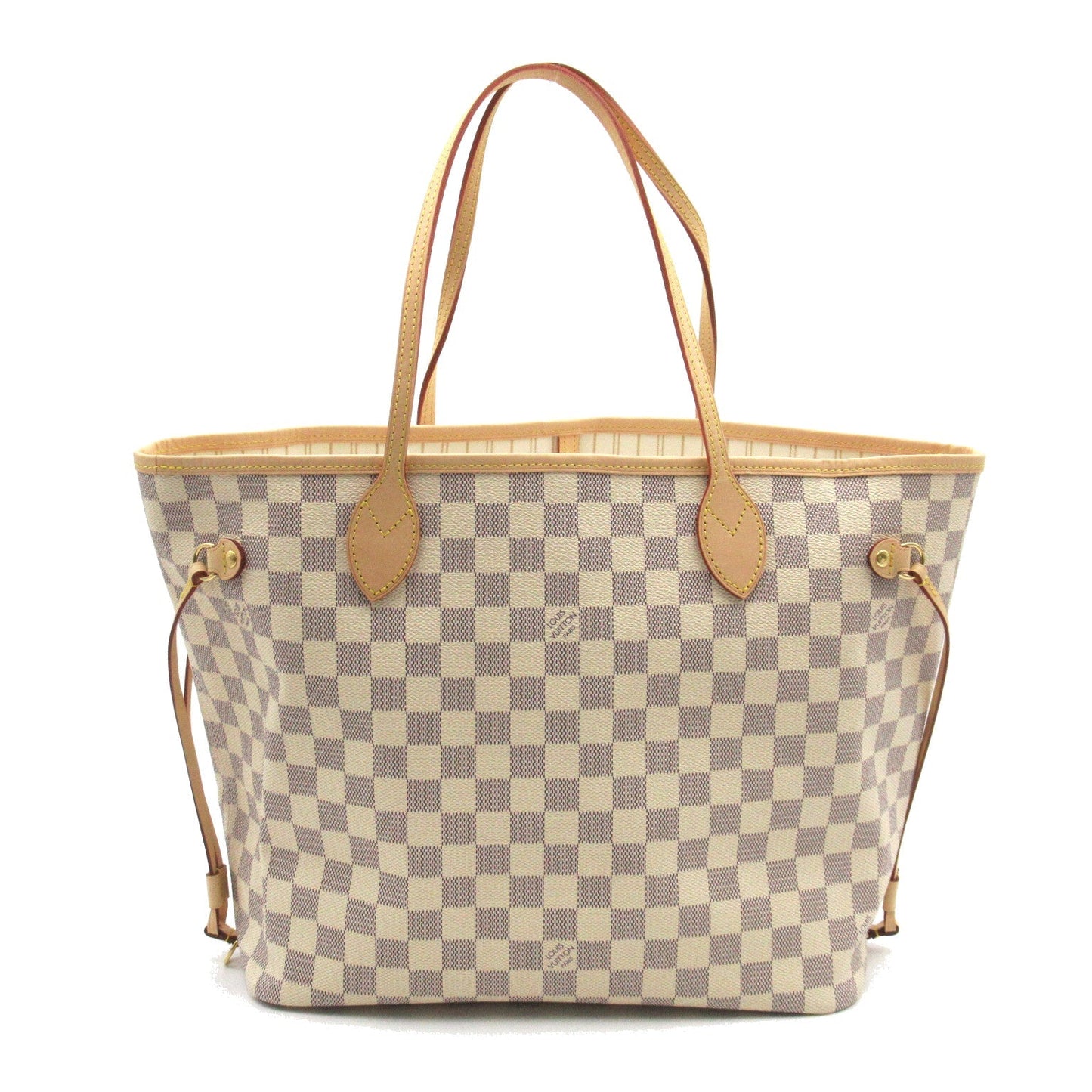 Louis Vuitton Neverfull MM Tote Bag Canvas Damier Azur