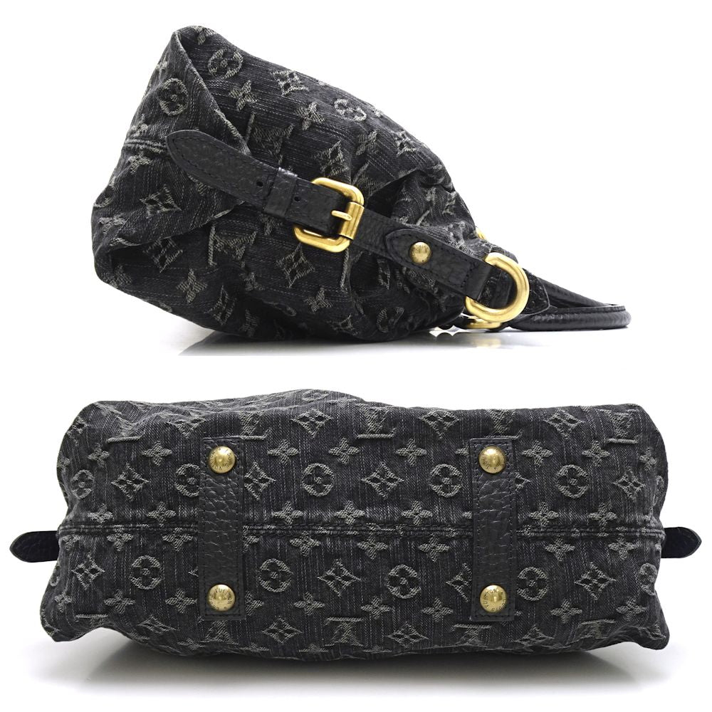 Louis Vuitton Monogram Denim Neo Cabbie MM Noir 2WAY Bag Black