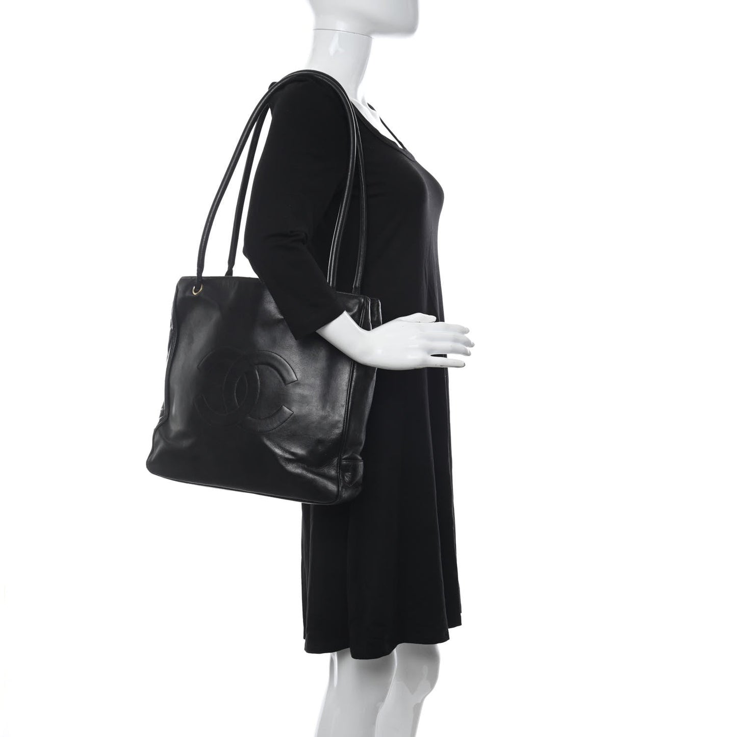 Lambskin CC Shoulder Bag Black