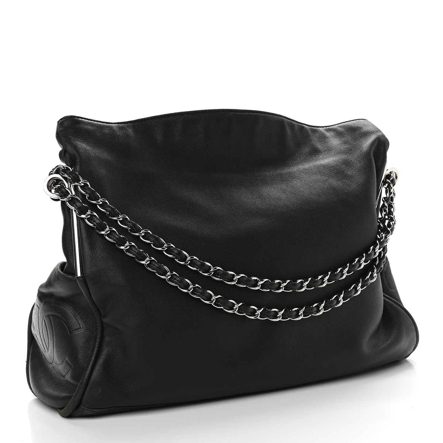 Lambskin Large Ultimate Soft Tote Black