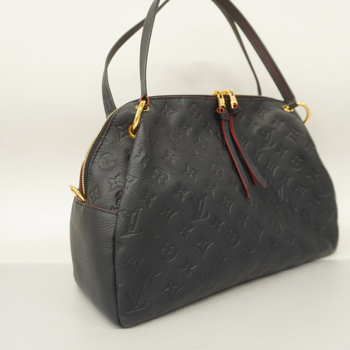 Louis Vuitton Monogram Implant Ponthieu PM Shoulder Bag Marine Rouge