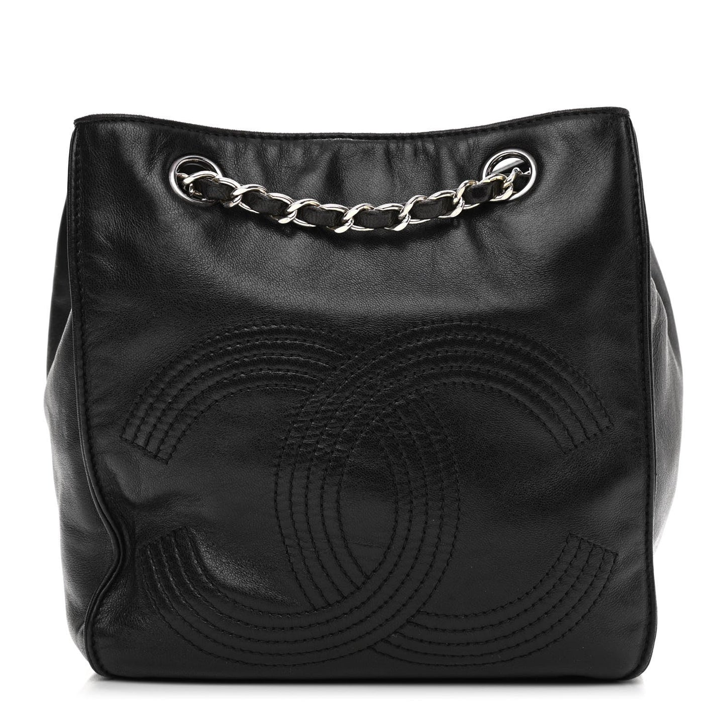 Lambskin CC Shoulder Bag Black