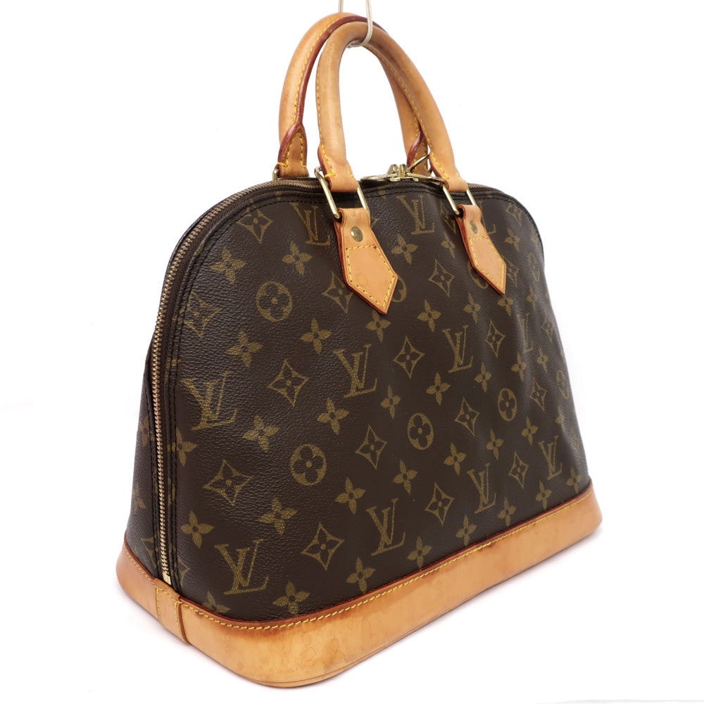 Louis Vuitton Alma Monogram Handbag Dark Brown