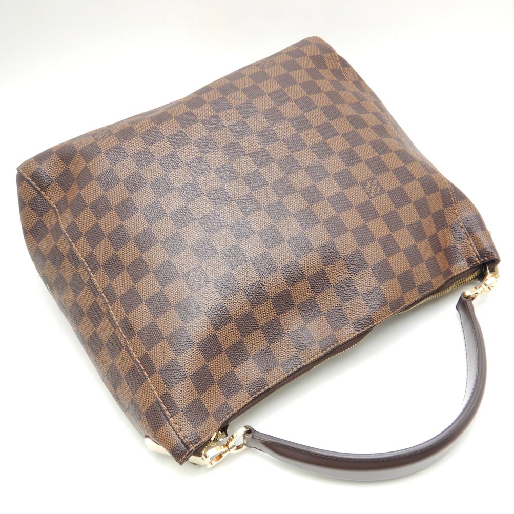 Louis Vuitton Damier Portobello PM Ebene Shoulder Bag Brown