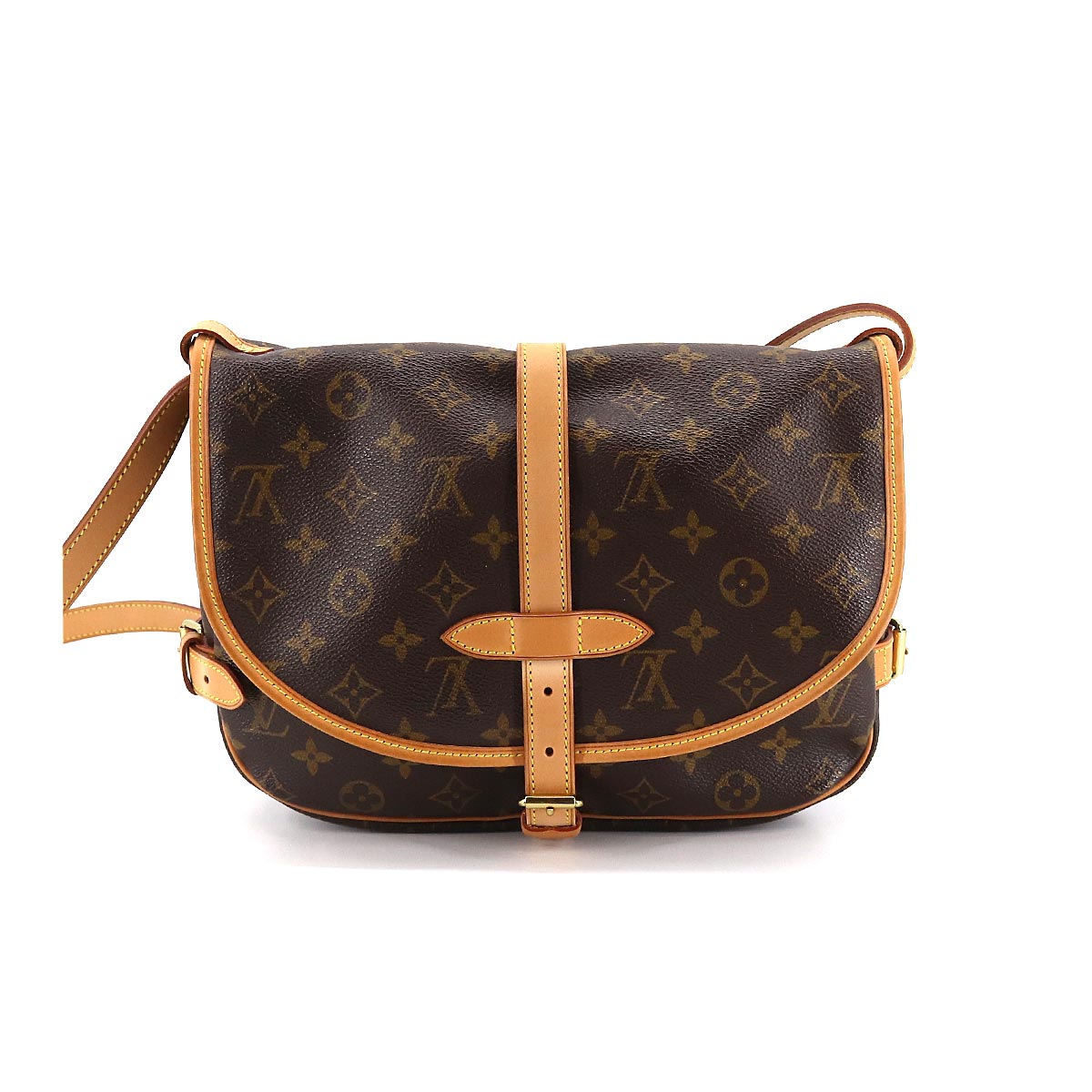 Louis Vuitton Monogram Saumur 30 Shoulder Bag Brown