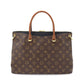 Louis Vuitton Monogram Pallas Shoulder Bag Leather Noir Brown
