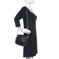 Lambskin Quilted CC Tassel Camera Case Black