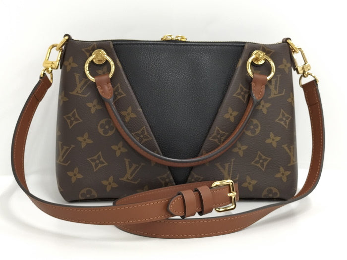Louis Vuitton V Tote BB 2 Way Shoulder Bag Monogram Noir