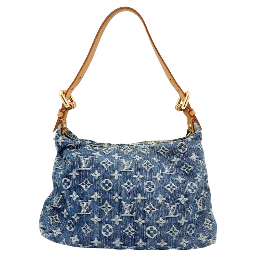 Louis Vuitton Monogram Denim Baggy PM Handbag Shoulder Bag Blue