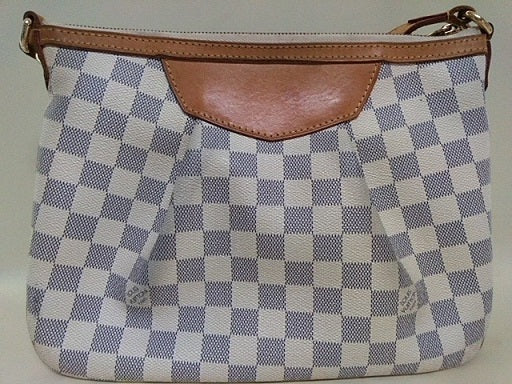Louis Vuitton Siracusa PM Shoulder Bag Damier Azur