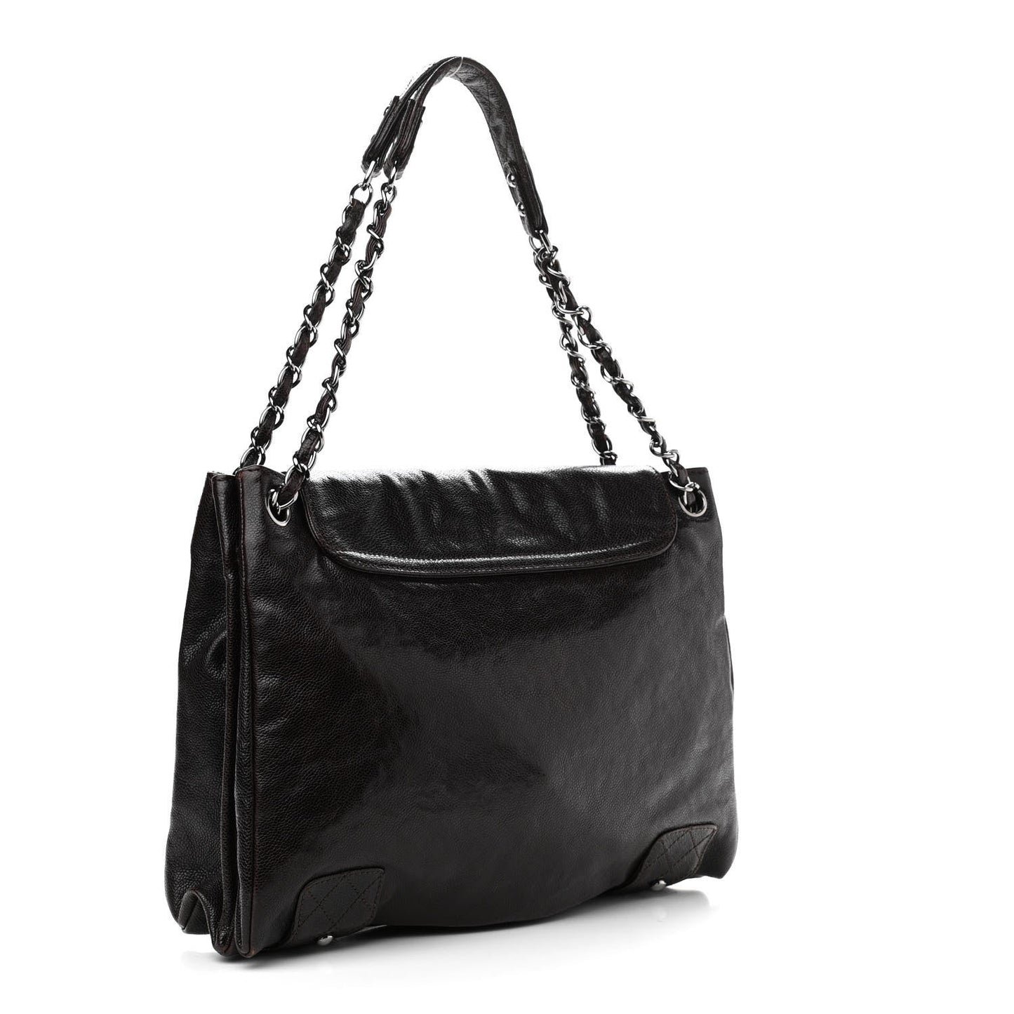 Caviar Pocket In The City Tote Dark Brown