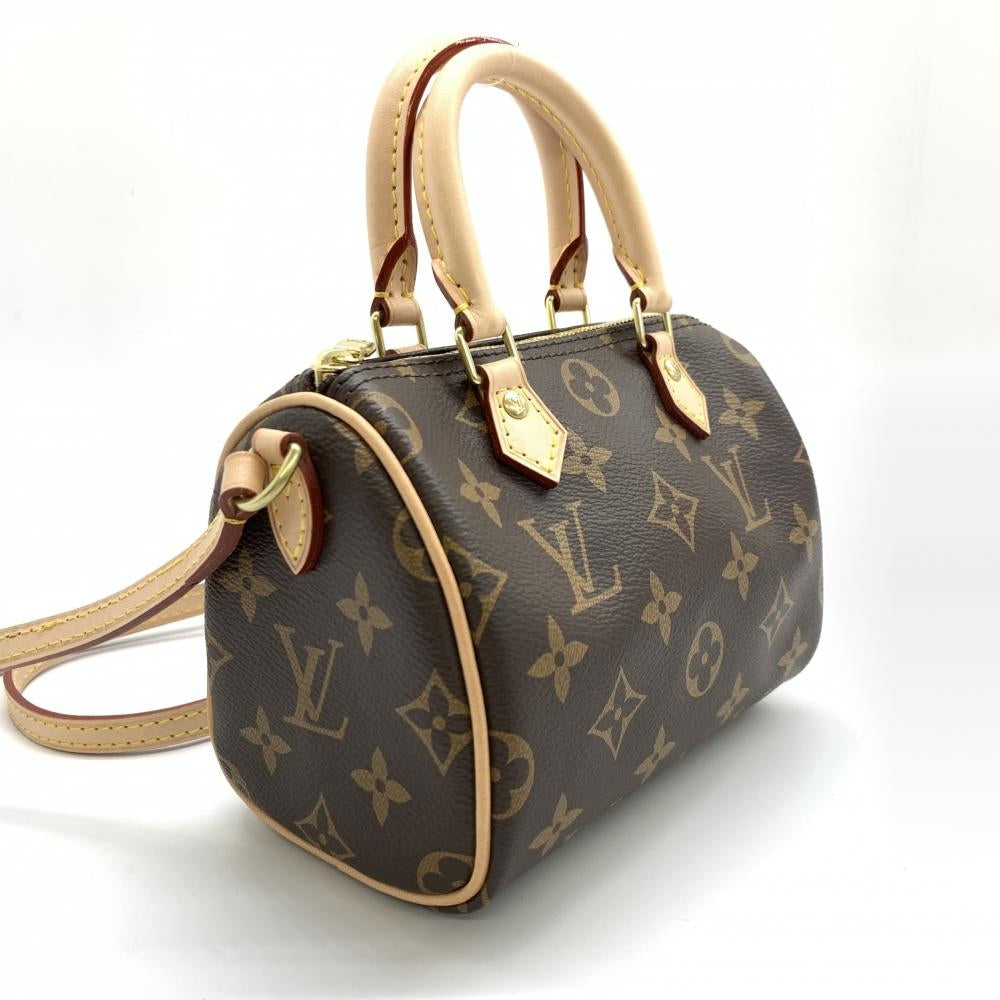 Louis Vuitton Nano Speedy Monogram Brown Shoulder Bag