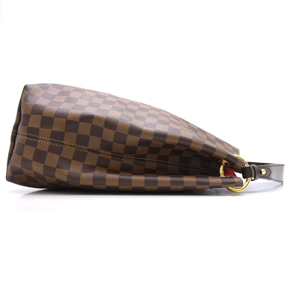 Louis Vuitton Damier Graceful MM Ebene Shoulder Tote Brown