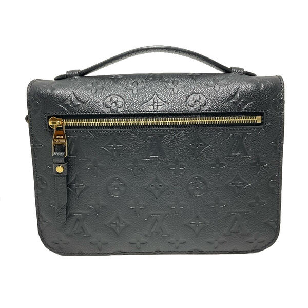 Louis Vuitton Pochette Metis MM Monogram Implant Leather Black
