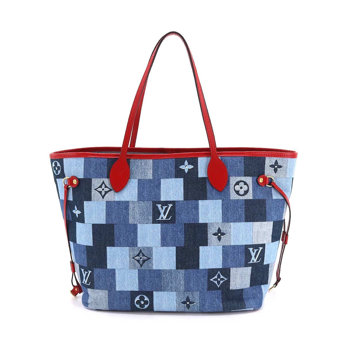 Louis Vuitton Patchwork Denim Monogram Neverfull MM Tote