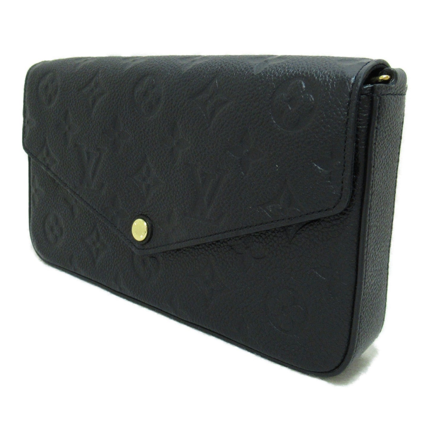 Louis Vuitton Pochette Felicie Shoulder Bag Leather Monogram Implant