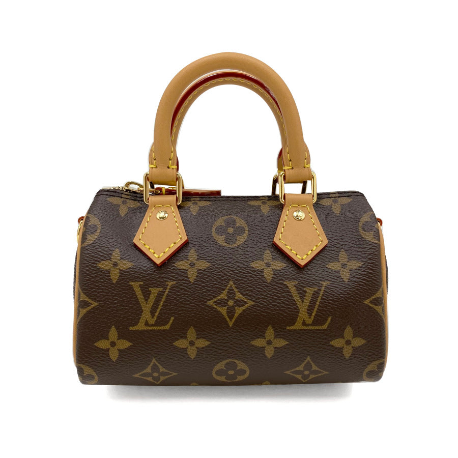 Louis Vuitton Shoulder Bag Nano Speedy Monogram Brown