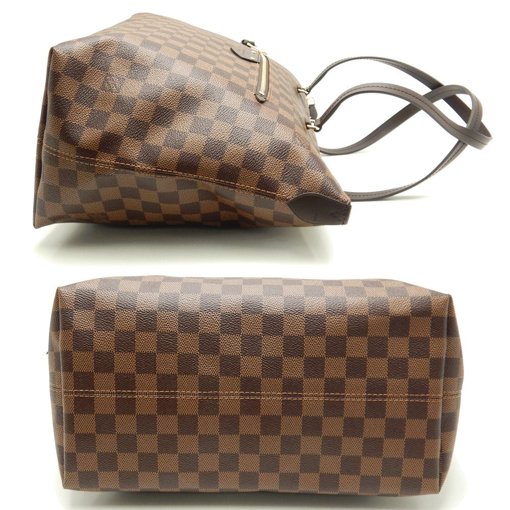 Louis Vuitton Damier Jena MM Ebene Shoulder Tote Brown