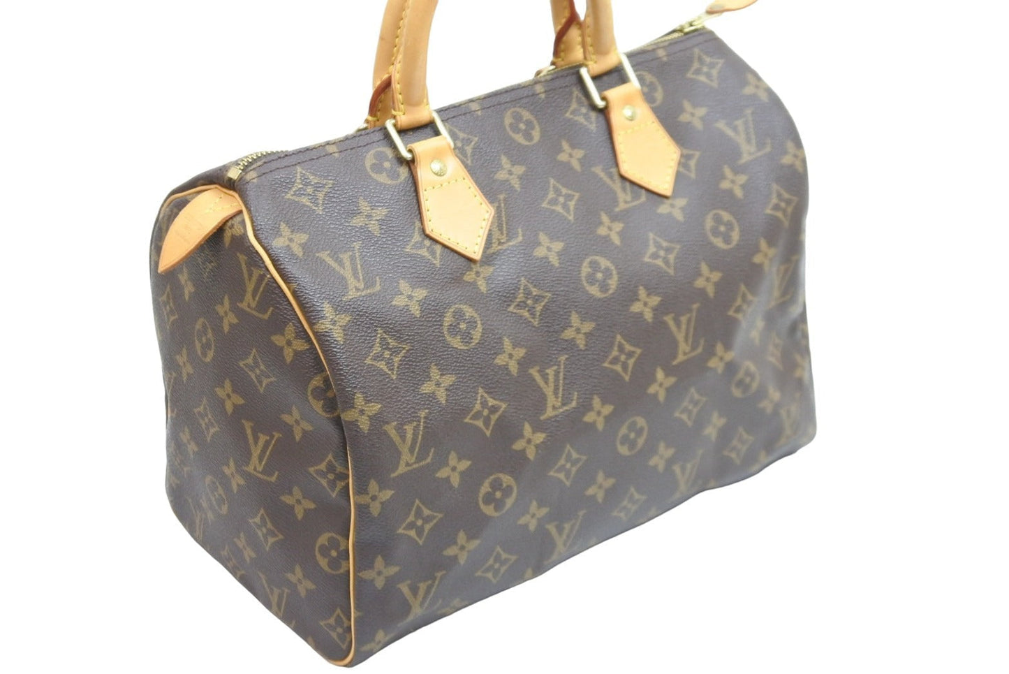 Louis Vuitton Speedy 30 monogram PVC leather gold