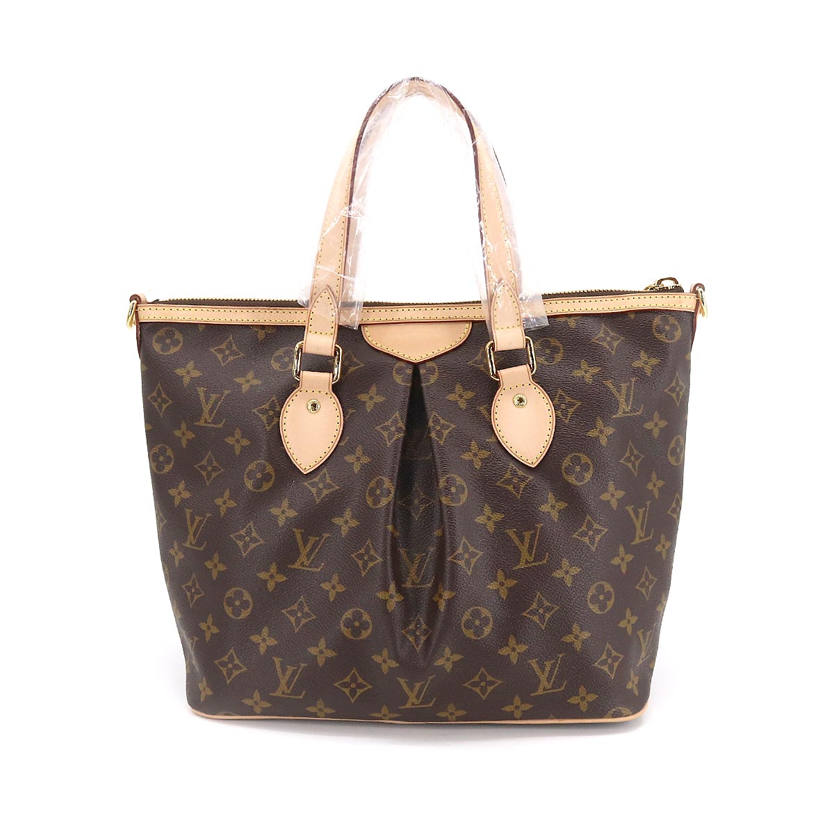 Louis Vuitton Monogram Palermo PM 2 Way Tote Shoulder Bag Brown