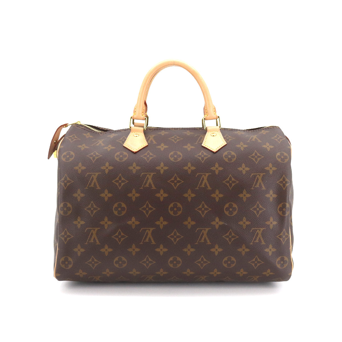 Louis Vuitton Monogram Speedy 35 Hand Bag Brown