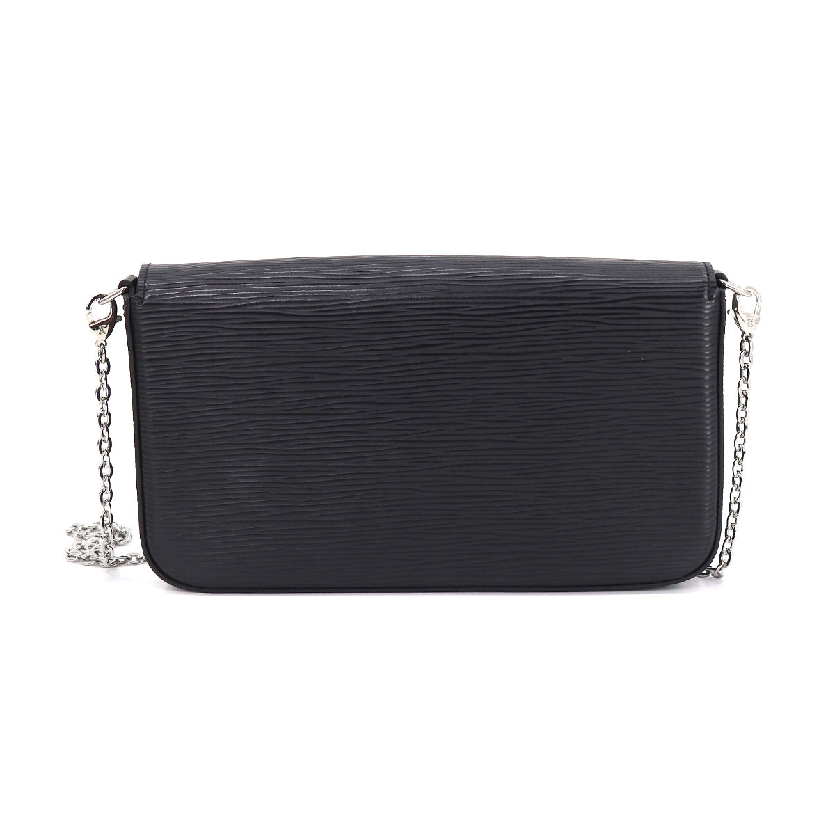 Louis Vuitton Epi Pochette Felicie Chain Wallet Leather Noir Black