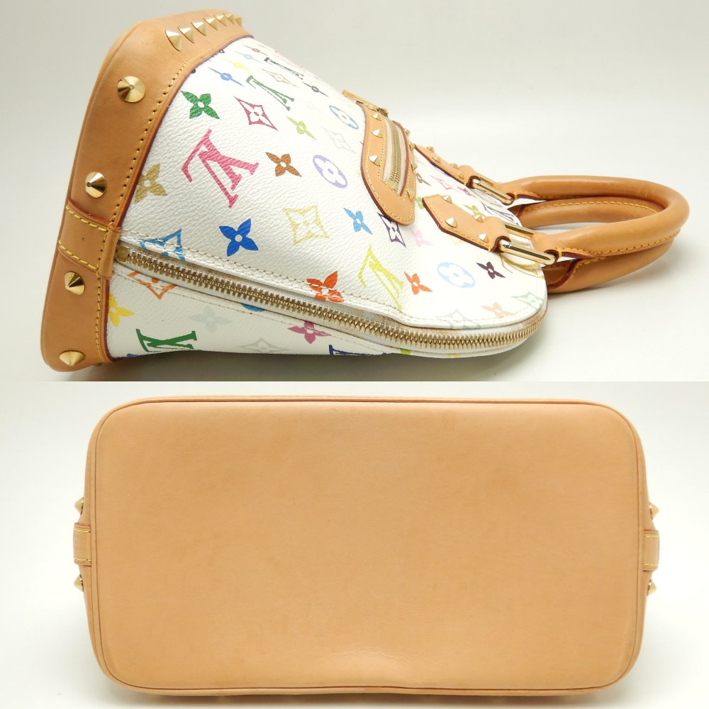 Louis Vuitton Multicolor Alma Bron Handbag White