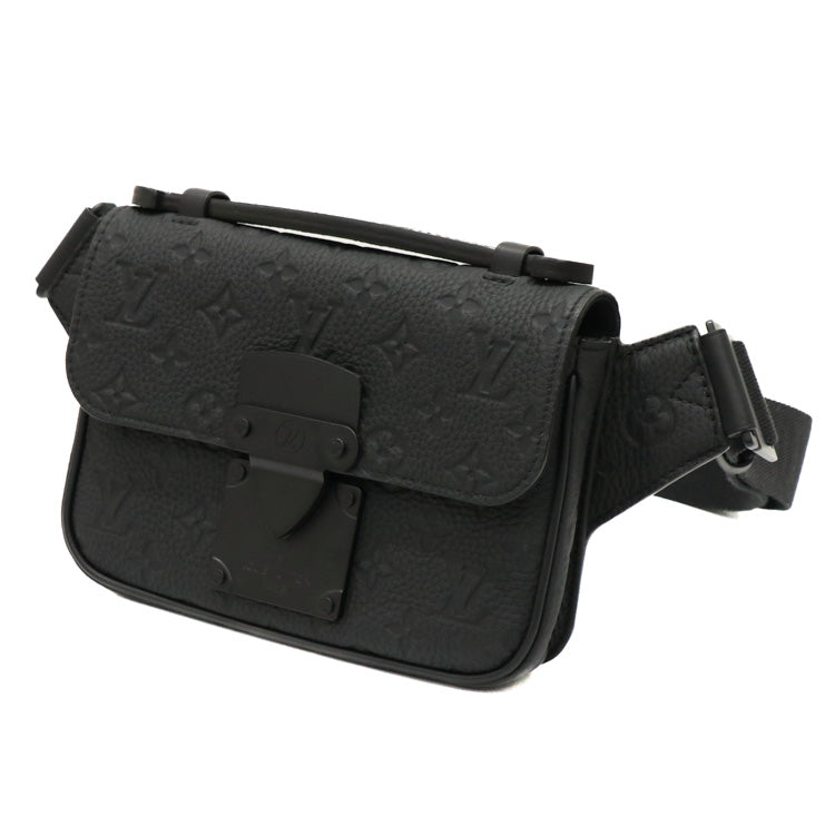 Louis Vuitton Taurillon S Lock Sling Bag Body Bag Leather Noir Black