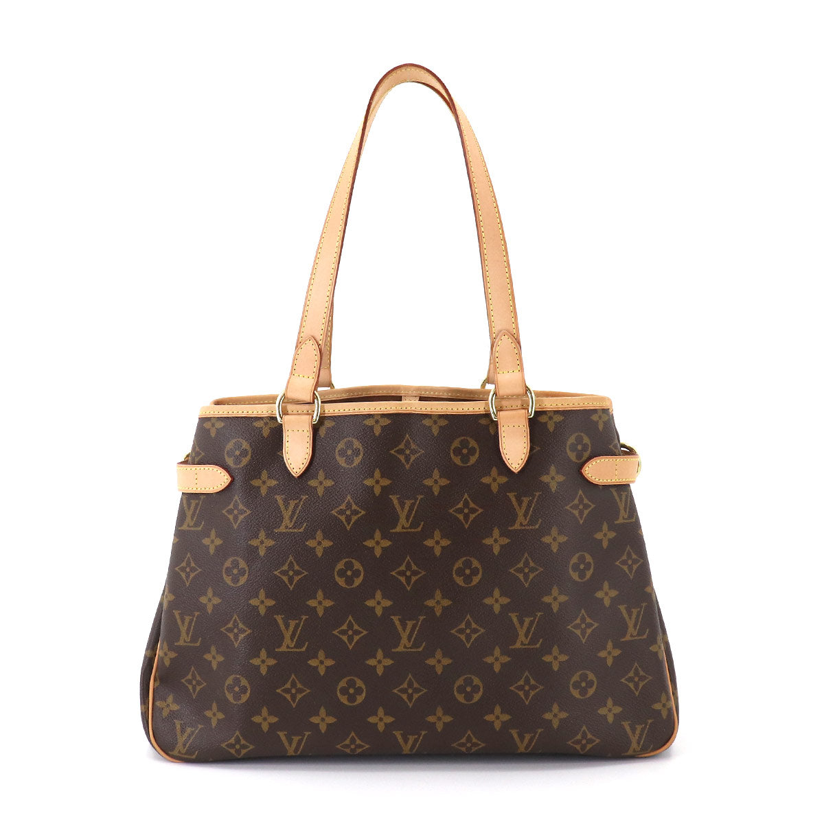 Louis Vuitton Monogram Batignolles Horizontal Tote Bag Brown Gold Metal Fittings