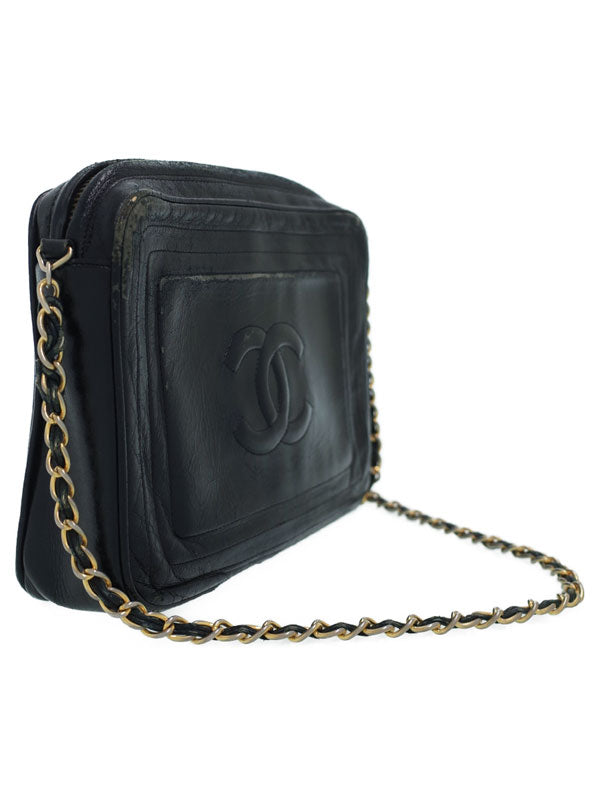 Chanel Coco Mark Chain Shoulder Bag Black