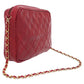 Chanel Matelasse Chain Shoulder Bag Red