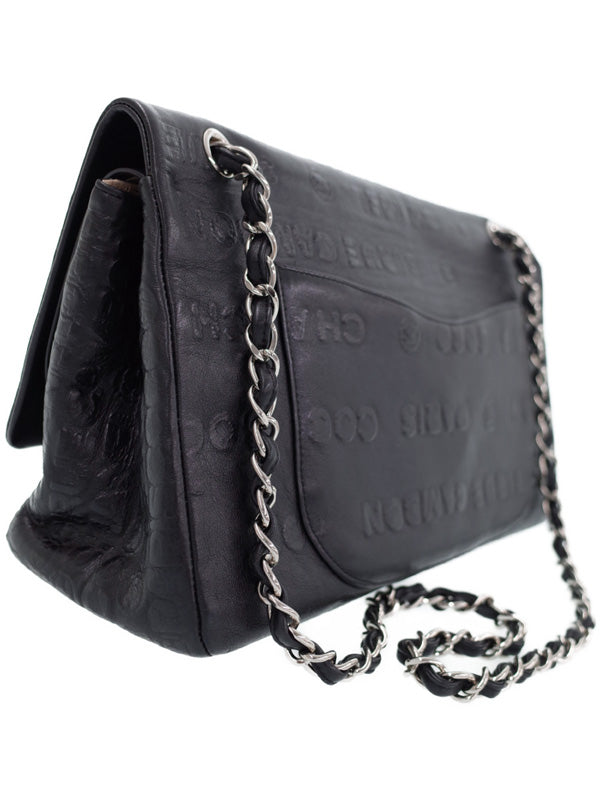 Chanel Logo Embossed Chain Shoulder Bag