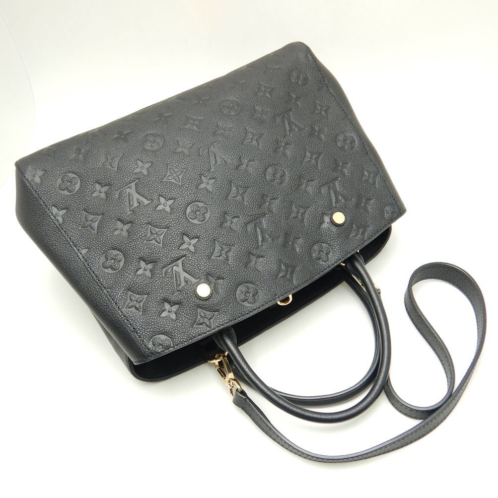 Louis Vuitton Emplant Montaigne MM Noir 2WAY Bag Black