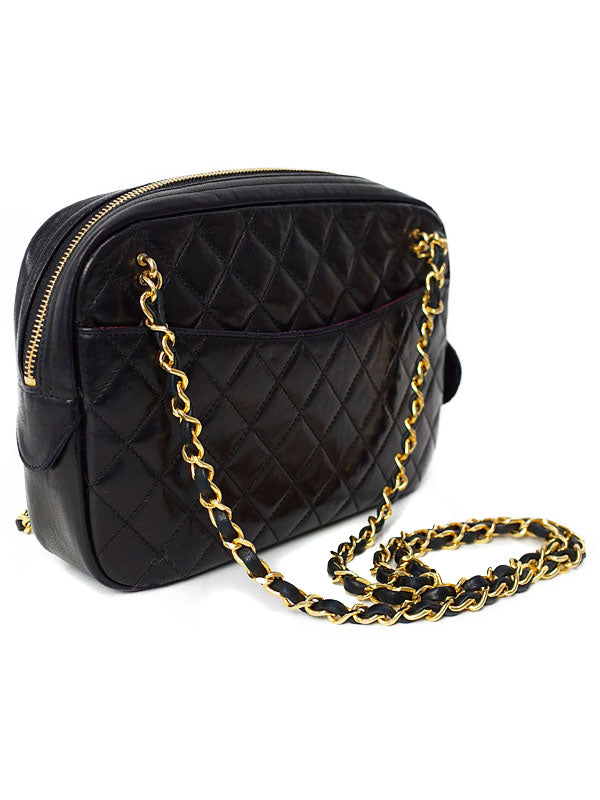 Chanel Matelasse Chain Shoulder Bag Black