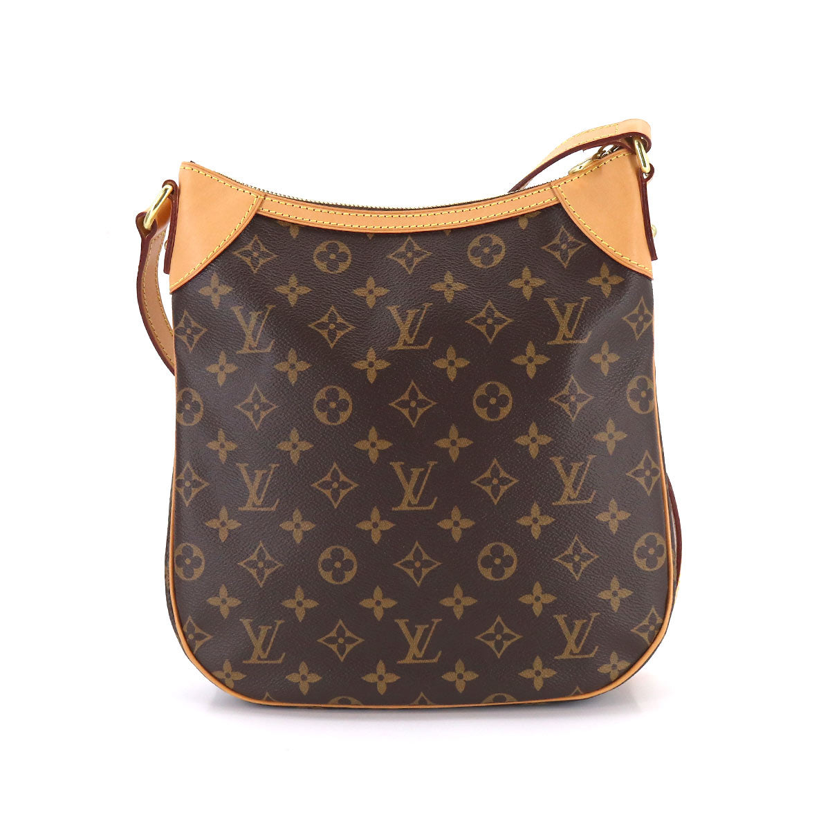 Louis Vuitton Monogram Odeon PM Shoulder Bag Brown Gold Metal Fittings