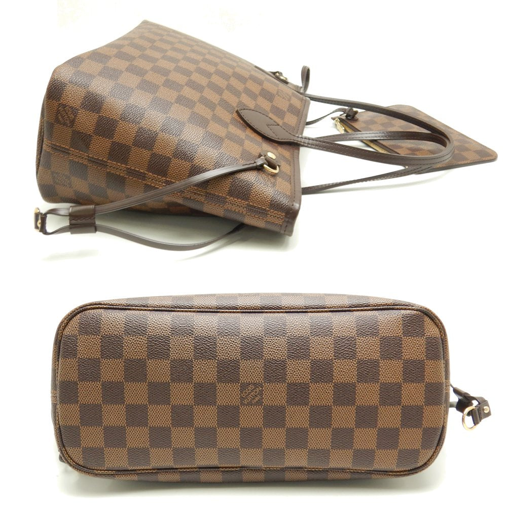 Louis Vuitton Damier Neverfull PM Ebene Tote Bag Brown