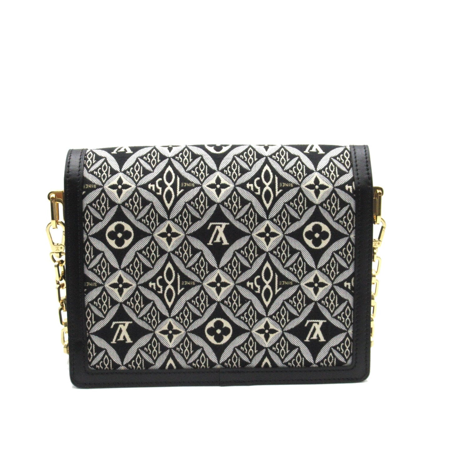 Louis Vuitton Dauphine MM Shoulder Bag Leather Monogram Black