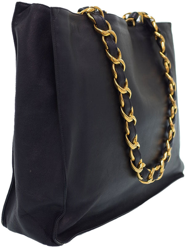 Chanel Coco Mark Chain Tote Bag Black