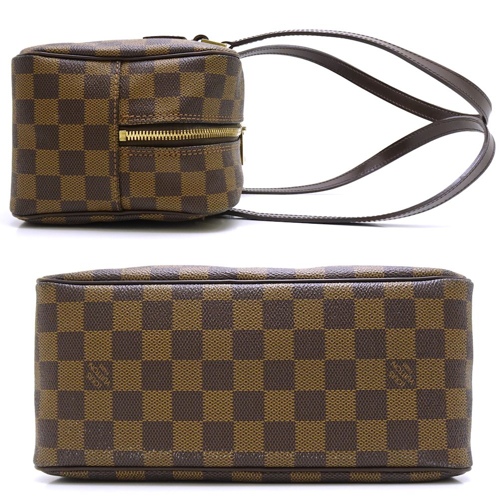 Louis Vuitton Damier Cite MM  Ebene Shoulder Bag Brown