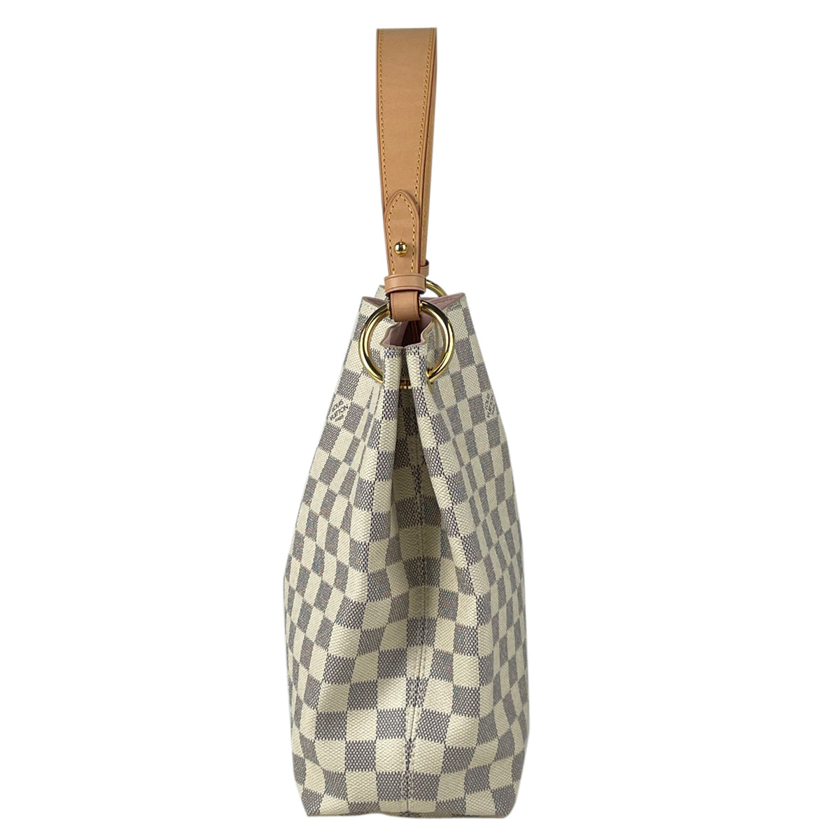 Louis Vuitton Graceful PM Shoulder Bag Damier Azur White