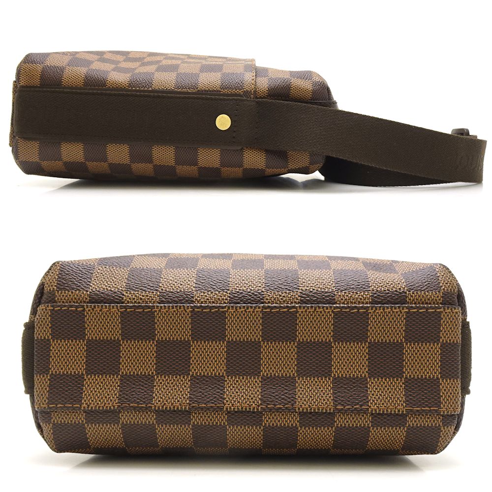 Louis Vuitton Damier Trotteur Ebene Shoulder Bag Brown