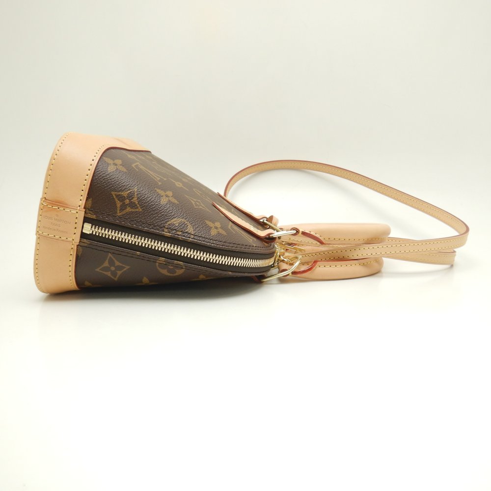 Louis Vuitton Monogram Alma BB Brown 2WAY Handbag
