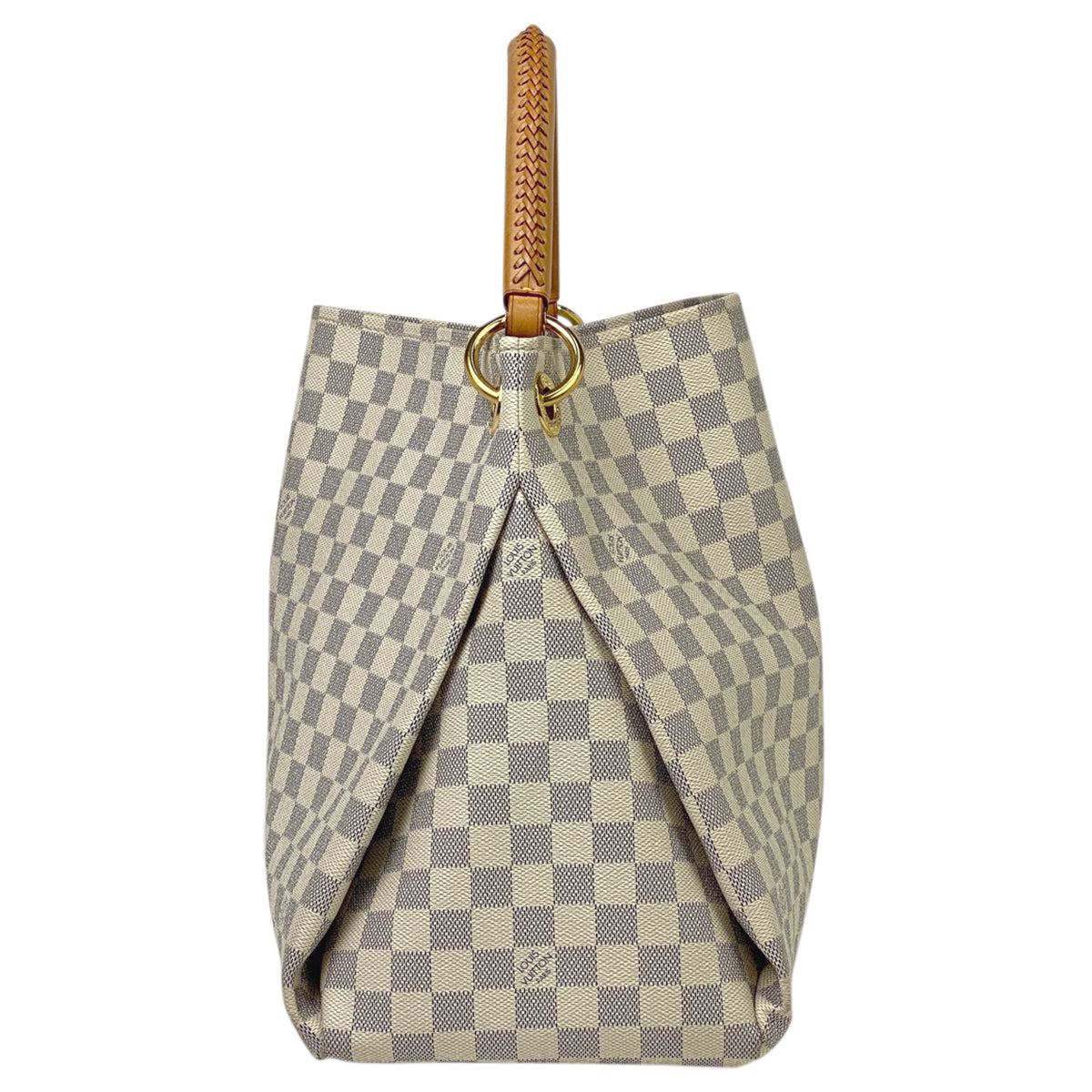 Louis Vuitton Artsy MM Shoulder Bag Damier Azur White