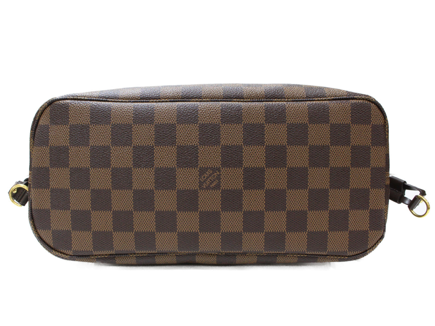 Louis Vuitton Neverfull PM Tote Bag Pouch Damier Ebene Brown