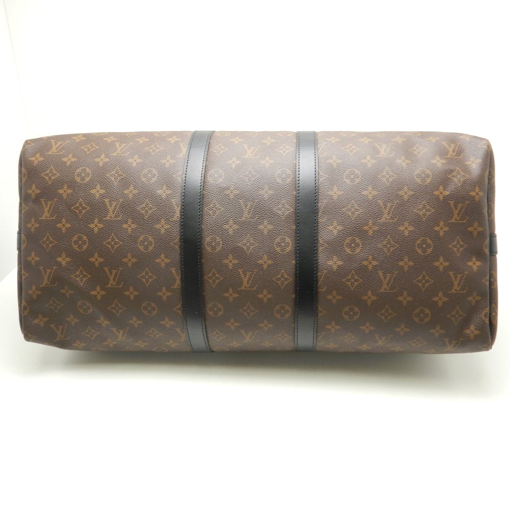 Louis Vuitton Monogram Macassar Keepall Bandouliere 55 Brown Boston Bag